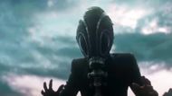 Morpheus's helmet in The Sandman | Image via Netflix